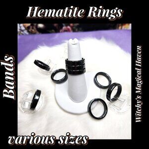 Hematite Gemstone Band Rings